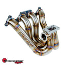 SpeedFactory Racing Top Mount Turbo Manifold - D Series - T4 Open, Single 44mm/46mm Wastegate Flange - SF-04-034