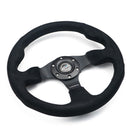 NRG Reinforced Steering Wheel - Alcantara Steering Wheel 320mm w/ BLACK stitch - RST-012SA