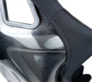 NRG Carbon Fiber Bucket Seat (Large), Cloth, Black Carbon Back Finish - RSC-302CF/BK