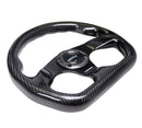 NRG Shinny Black CARBON FIBER STEERING WHEEL 320mm FLAT BOTTOM - ST-009CF/BK