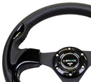 NRG Reinforced Steering Wheel- 320mm Sport Steering Wheel w/ Black Trim - RST-001BK