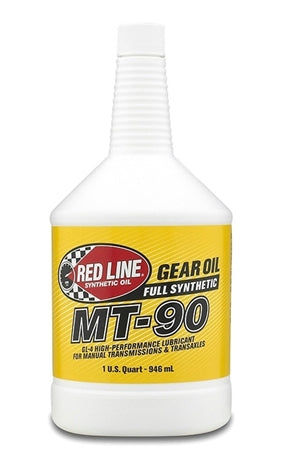 Red Line MT-90 75W90 GL-4 Gear Oil, Manual Transmission Lubricant - Quart - 50304