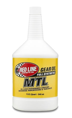 Red Line MTL 75W80 GL-4 Gear Oil, Manual Transmission Lubricant - Quart - 50204