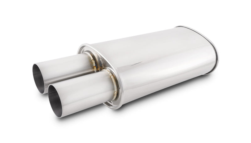 Vibrant STREETPOWER Oval Muffler w/ 3.00" Round Straight Cut Tip (2.50" Inlet)  - 1094