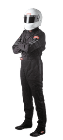 RaceQuip One Piece Single Layer Fire Suit - Black - Medium Tall - 110004