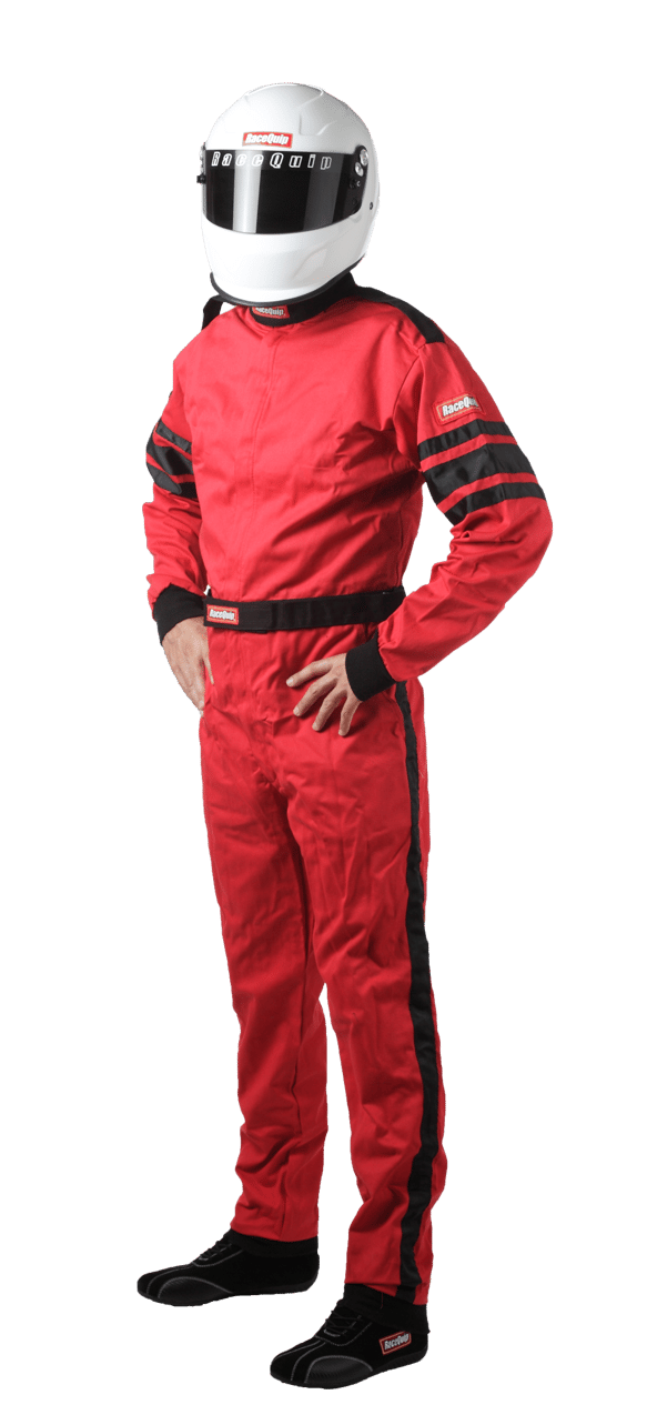 RaceQuip One Piece Single Layer Fire Suit - Red - Small - 110012