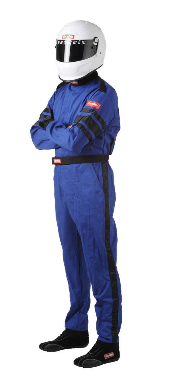 RaceQuip One Piece Single Layer Fire Suit - Blue - Medium - 110023