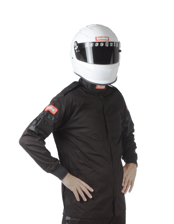 RaceQuip Single Layer Fire Suit Jacket - Black - Medium - 111003