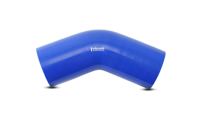 Vibrant 45 Degree Silicone Hose, 4.00" I.D. x 3.00" Leg Length - Blue  - 2756B