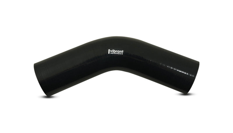 Vibrant 45 Degree Silicone Hose, 1.00" I.D. x 8.00" Leg Length - Black  - 2968