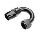 Redhorse Performance -6AN 180 Degree Female Aluminum Hose End - Black - 1180-06-2
