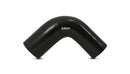 Vibrant 90 Degree Reducer Silicone Hose, 3.50" I.D. x 2.50" I.D. x 4.00" Leg Length - Black  - 19793