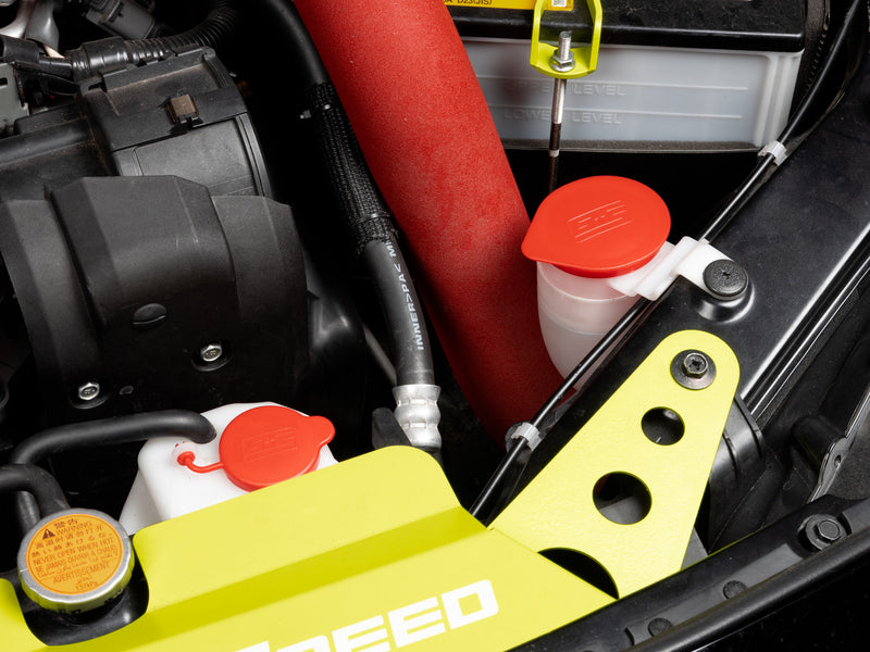 Grimmspeed Subaru Engine Bay Reservoir Cap Set - Red (Set of 6) - 120070