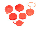 Grimmspeed Subaru Engine Bay Reservoir Cap Set - Red (Set of 6) - 120070