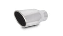 Vibrant 4.5" x 3" Oval Stainless Steel Tip (Single Wall, Angle Cut)  - 1406