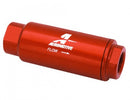 Aeromotive Filter, In-Line, 100 Micron Stainless Mesh Element, 3/8" NPT Port, Bright-Dip Red, SS Series, 1-1/4" OD - 12316
