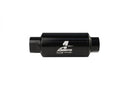 Aeromotive Filter, In-Line, 10 Micron Fabric Element, ORB-10 Port, Bright-Dip Black, 2" OD - 12321