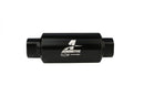 Aeromotive Filter, In-Line, 100 Micron Stainless Mesh Element, ORB-10 Port, Bright-Dip Black, 2" OD - 12324