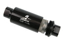 Aeromotive Filter, In-Line, 100 Micron Stainless Mesh Element, ORB-10 Port, Bright-Dip Black, 2" OD - 12324