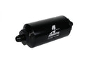 Aeromotive Filter, In-Line, 10 Micron Fabric Element, AN-06 Male, Bright-Dip Black, 2" OD - 12347