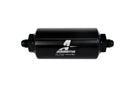 Aeromotive Filter, In-Line, 40 Micron Stainless Mesh Element, AN-06 Male, Bright-Dip Black, 2" OD - 12348