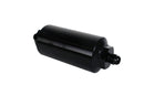 Aeromotive Filter, In-Line, 40 Micron Stainless Mesh Element, AN-06 Male, Bright-Dip Black, 2" OD - 12348