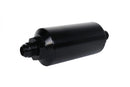 Aeromotive Filter, In-Line, 10 Micron Microglass Element, AN-08 Male, Bright-Dip Black, 2" OD - 12375