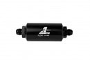 Aeromotive Filter, In-Line, 10 Micron Microglass Element, AN-06 Male, Bright-Dip Black, 2" OD - 12345