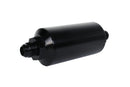 Aeromotive Filter, In-Line, 10 Micron Fabric Element, AN-08 Male, Bright-Dip Black, 2" OD - 12377