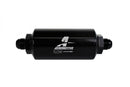 Aeromotive Filter, In-Line, 100 Micron Stainless Mesh Element, AN-08 Male, Bright-Dip Black, 2" OD - 12379