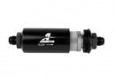 Aeromotive Filter, In-Line, 100 Micron Stainless Mesh Element, AN-08 Male, Bright-Dip Black, 2" OD - 12379