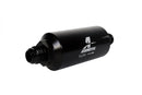 Aeromotive Filter, In-Line, 40 Micron Stainless Mesh Element, AN-10 Male, Bright-Dip Black, 2" OD - 12388