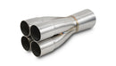 Vibrant Stainless Steel 4-1 Merge Collector, 1.75" Inlet I.D.; Merge O.D. - 2.50"; Outlet O.D. - 3.00" - 10302