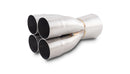 Vibrant Stainless Steel 4-1 Merge Collector, 2.50" Inlet I.D.; Merge O.D. - 4.00"; Outlet O.D. - 4.50" - 10325