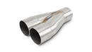Vibrant Stainless Steel 2-1 Merge Collector, 2.5" Inlet I.D. x 2.5" Outlet O.D., 8.50" Overall Length - 10357