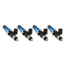 Injector Dynamics 1300cc Injectors - 11mm Top - 92-02 Accord 4cyl, 88-00 Civic, 92-01 Prelude, 90-01 Integra, G20, 240SX, Silvia S13/S14/S15, 90+ MR2 Turbo, Celica All-Trac - 60mm Length - 11mm Blue Top - 14mm Lower O-Ring (Set of 4) - 1300.60.11.14.4