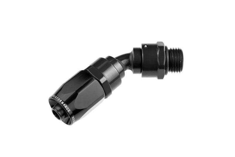 Redhorse Performance -8AN Hose End with -8ORB End (45°) Tube - Black - 1345-08-08-2