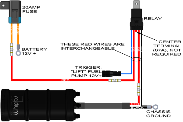 Radium Engineering DIY Fuel Pump Hardwire Wiring Kit - 17-0031