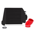 Mishimoto Subaru WRX 2008-2014 Top-Mount Intercooler Black Cooler, Red Hoses - MMTMIC-WRX-08BKRD