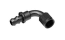 Redhorse Performance -4AN 90 Degree Push Lock Hose End - Black - 2090-04-2