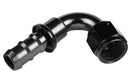 Redhorse Performance -10AN 120 Degree Push Lock Hose End - Black - 2120-10-2
