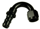 Redhorse Performance -4AN 150 Degree Push Lock Hose End - Black - 2150-04-2