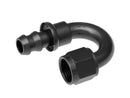Redhorse Performance -4AN 180 Degree Push Lock Hose End - Black - 2180-04-2