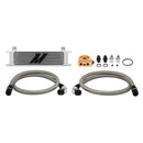 Mishimoto Universal Thermostatic 10 Row Oil Cooler Kit Silver - MMOC-UT