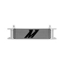Mishimoto Universal 10-Row Oil Cooler, -8AN, Silver - MMOC-10-8SL