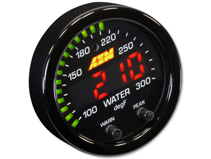 AEM X-Series 100F-300F Degree Water Temperature Display Gauge - 30-0302