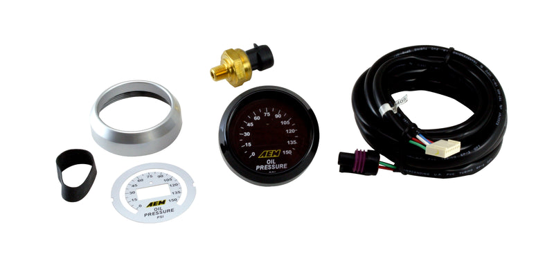 AEM Classic Series 0-150 PSI Oil Pressure Display Gauge - 30-4407