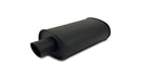 Vibrant STREETPOWER FLAT BLACK Oval Muffler; Inlet I.D. 2.50" (63.5mm) Tip O.D. 3.00" (76.2mm)  - 1146