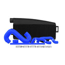 Mishimoto Subaru WRX/STI 2001-2007 Performance Black Top-Mount Intercooler w/ Blue Hoses - MMTMIC-WRX-01BKBL