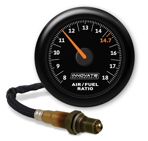 Innovate Motorsports MTX-AL Analog, Air/Fuel Ratio Gauge Kit w/O2, Black Dial - 3855